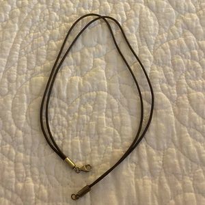 Silpada brown leather doubled necklace